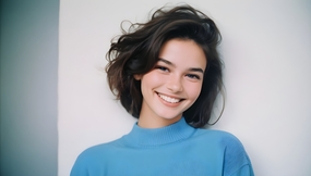 欧美甜美气质微笑美女写真图片